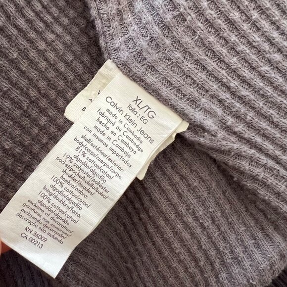 Unique Vintage Calvin Klein Gray Utility Military Style Jacket w Patch Pockets - Picture 8 of 11